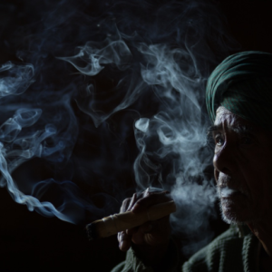 <i>An elderly man smoking a traditional cigar in Bagan, Myanmar. With part of his face in natural light and the other half in shadow Drew Hopper was able to exaggerate his facial features with deep contrast. Canon EOS 6D, 85mm f1.8 lens @ 85mm, 1/100s @ f/1.8, ISO 400, handheld. Contrast, curves, levels and sharpening in Photoshop CC.</i>