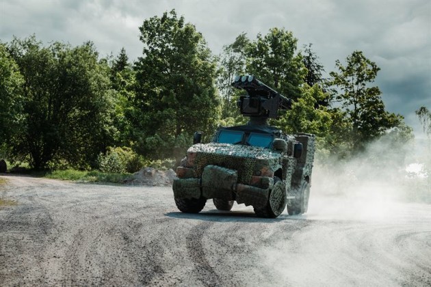 Saab MSHORAD missile firing unit on Oshkosh JLTV.

Credit: Saab