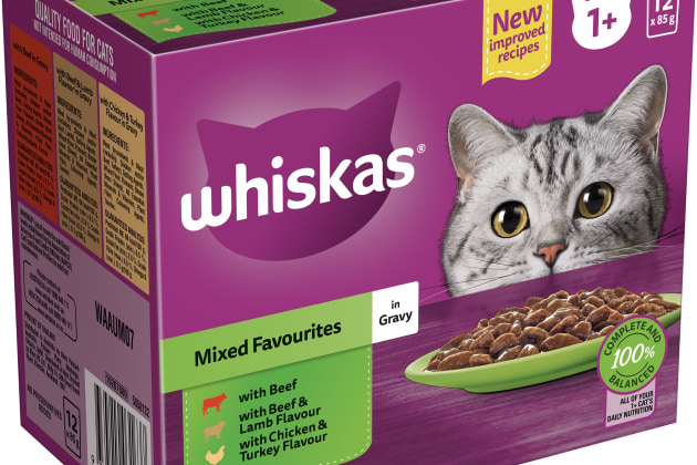The new design by Whiskas is based on recent market research.