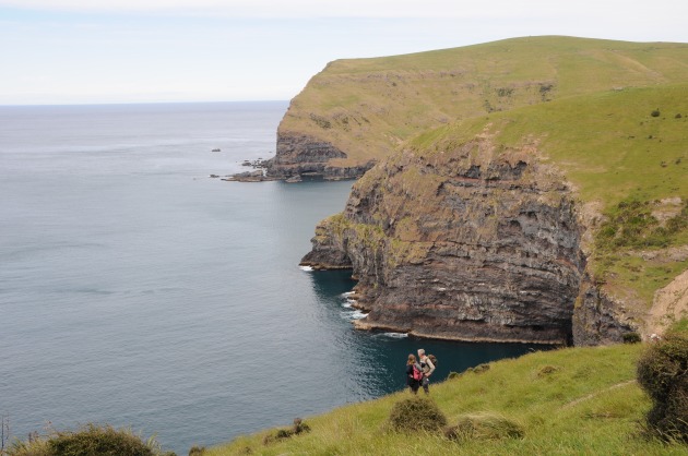 Belinda and Tim on the cliffs, Day 2.