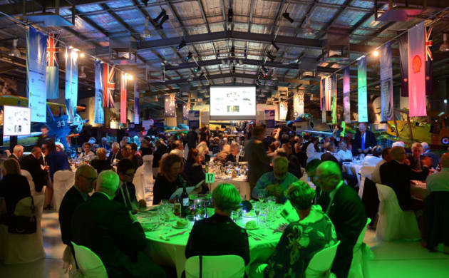 Dinner amongst the warbirds. Temora hosted the AAHOF induction dinner for the first time in 2016. (John Egan)