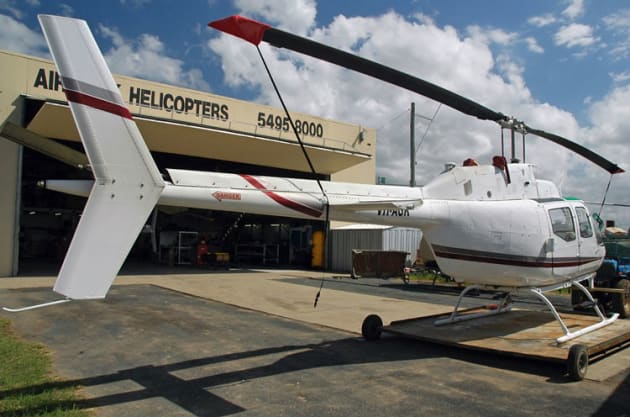 AMT manufactures composite tail rotors for Bell 206 Jet Rangers. (Robert Frola)