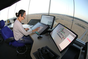 Digital consoles at Melbourne Tower. (Airservices Australia)