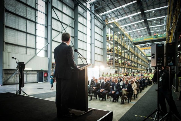 Minister for Defence Industry Christopher Pyne opens the upgraded ASC West facility.

Credit: ASC