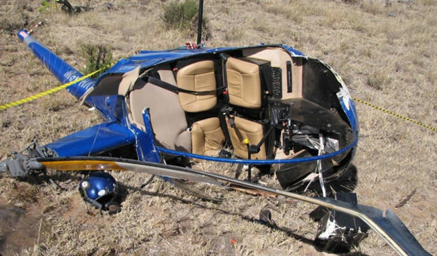 The crash site of R44 VH-HRW. (ATSB)
