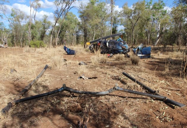 The crash site of VH-KJJ near Timber Creek. (ATSB)