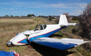 The crash site of VH-TXF at Mudgee. (ATSB)
