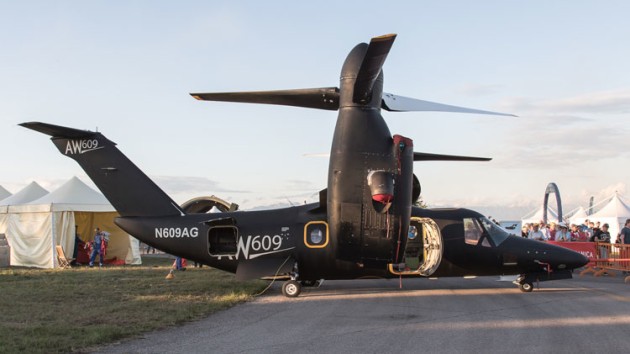 Leonardo's AW609 is a civilian VTOL tiltrotor aircraft. (Gian Marco Anzellotti)