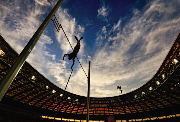 Russia&rsquo;s Yelena Isinbayeva at the  14th IAAF World Championships in Moscow, 2013.  &copy; Adrian Dennis.