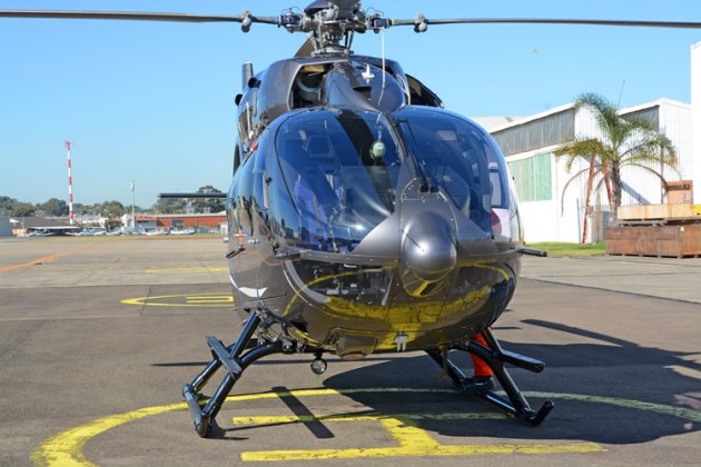 Airbus Helicopters H145 on the deck at Bankstown. (Steve Hitchen)