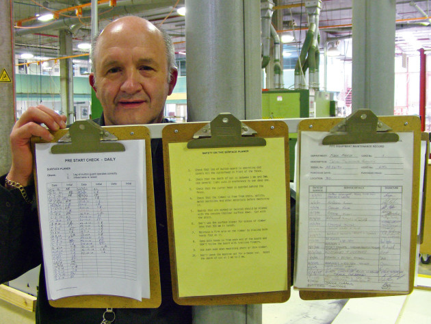 Create maintenance schedules for each machine.