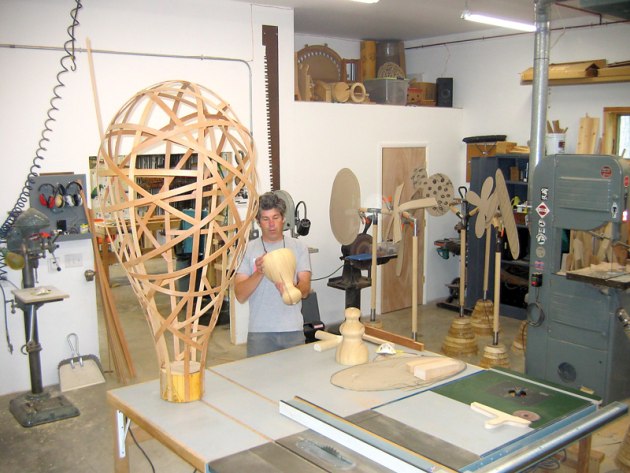 Andy Buck, USA in his studio.