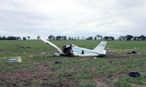 The crash site north of Horsham, Vic. (ATSB)