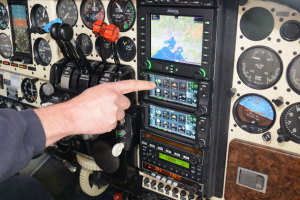 This Beechcraft Baron is fitted with a modern avionics package ready for the future of IFR navigation. (Steve Hitchen)