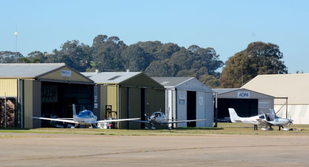 Leased hangars at Bankstown. (Steve Hitchen)