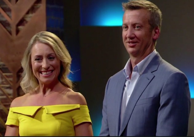The Be Fit Food founders Clinical dietitian Kate Save and bariatric surgeon Dr Geoff Draper on Shark Tank last month.