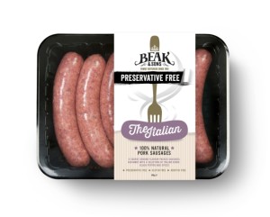 Beak & Johnston is adding preservative free sausages to its Beaks & Sons range.