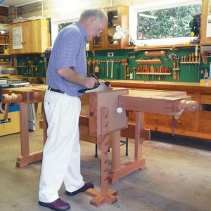 A handy adjustable support stand for the workshop.