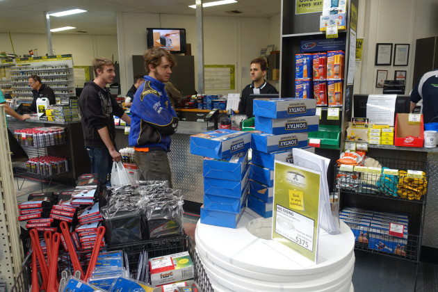 Another view of the sales counter at Beyond Tools.