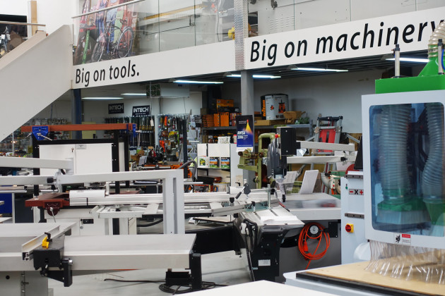 Beyond Tools showroom, machinery area