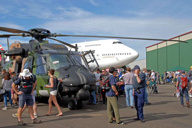 The Army had a Blackhawk landside for the general punters to inspect. (Steve Hitchen)