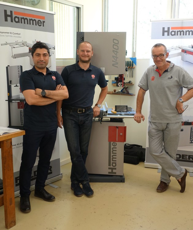Bob Jalilian, General Manager and George Cycon, Area Sales Manager with Felder Group Australia Managing Director Stefan Kremer.