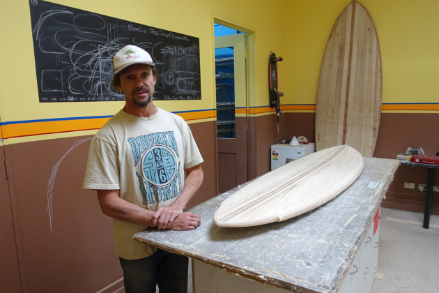 Based in Fremantle, WA, Greg Wallace teaches people how to build surfboards from sustainably sourced timber.
