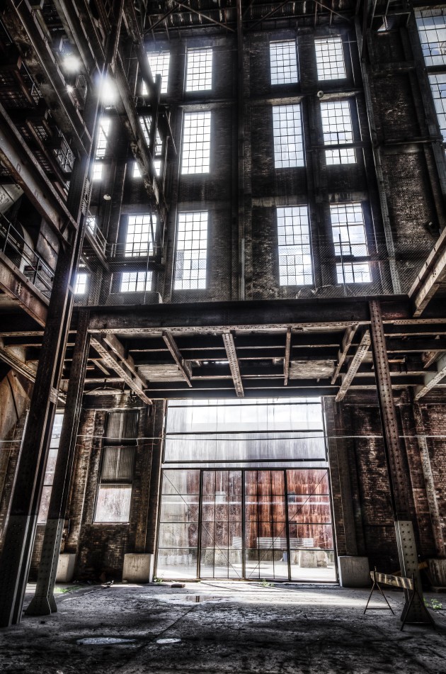 Boiler space. This is the space a boiler would take up. Only one boiler now remains. &copy; Brett Patman