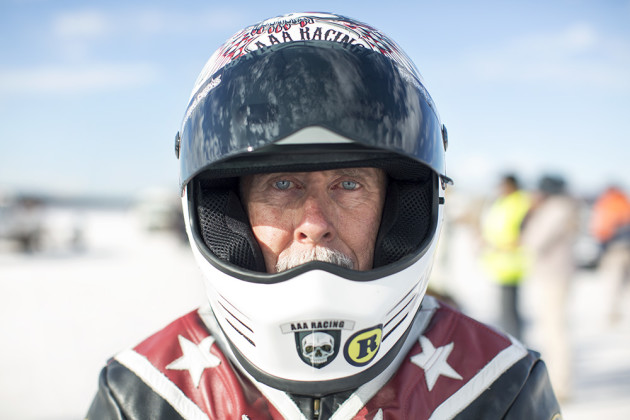 Warren Afflick prepares riding the world's fastest 100cc motorbike. &copy; Brook Ready.