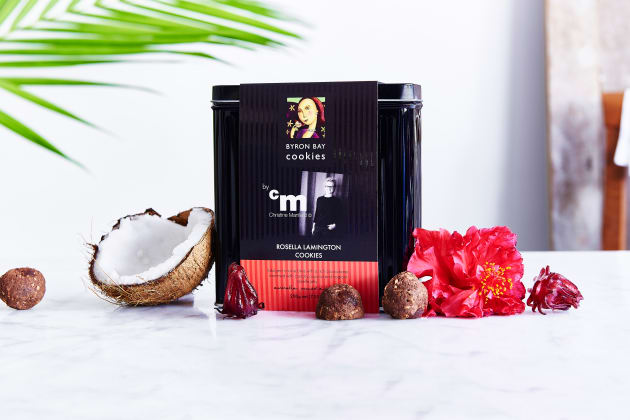 The rosella-lamington cookie captures Aussie flavours.