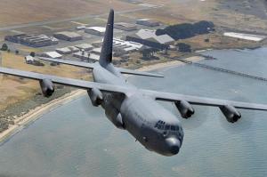 An RAAF C130 Hercules rolls out over the historic precinct of Point Cook, Australia's first air base. (Rob Fox Photography)
