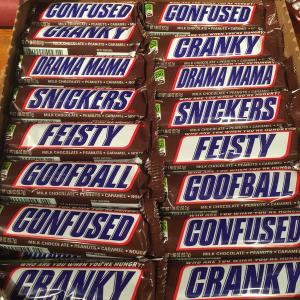 Each wrapper represents a different 'symptom' of hunger for customers to choose from.
