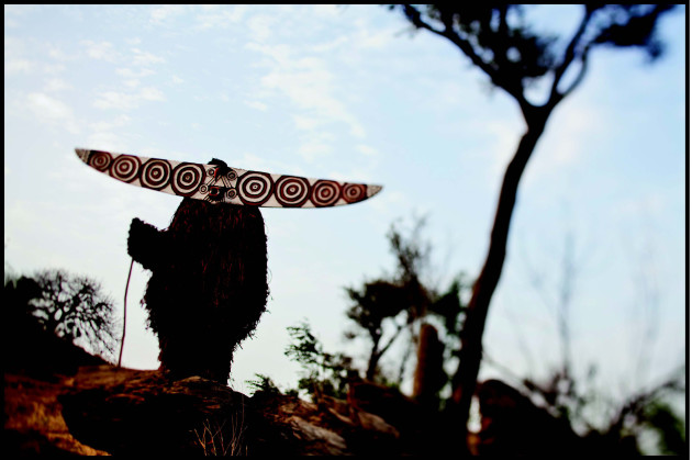 &copy; Chris Rainier. Butterfly Mask, Boni Tribe Houndi, Burkina-Faso, Africa. Jaya.