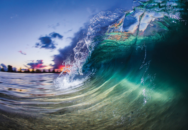 Personal work. Liquid Lightning. Flash shore break
photography illuminates clean waves on the Gold Coast. &copy; Jon Wright.