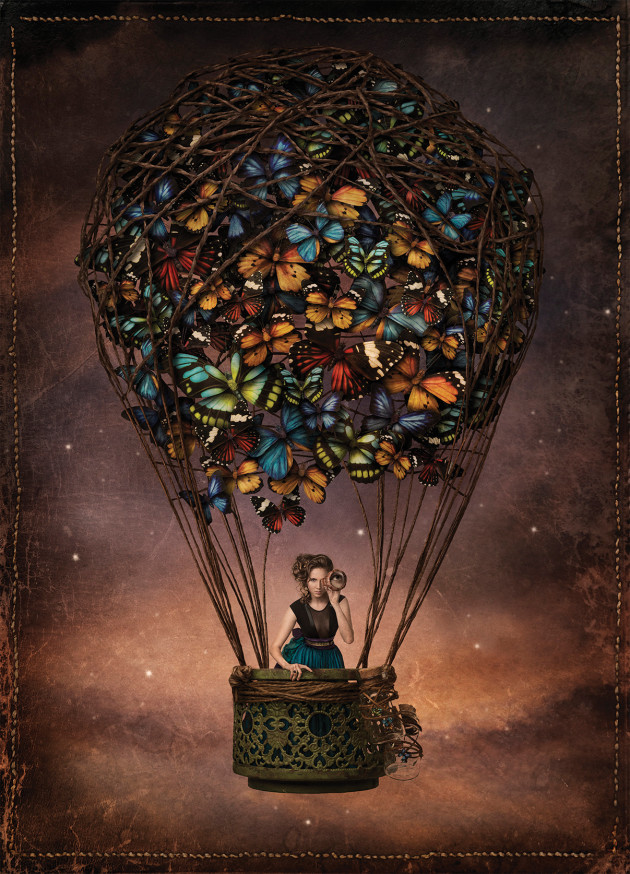 Butterfly Balloon.
A butterfly-powered balloon. &copy; Keren Dobia.