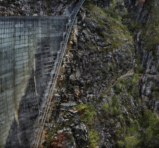 Gordon Dam was a controversial project
many years ago in Tasmania. Now this
dam wall is an imposing man-made
structure in what is still a remote
part of Australia. &copy; Kirsten Graham.