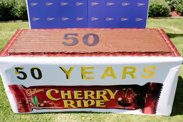 The specially-created Cherry Ripe was almost two meters in length.