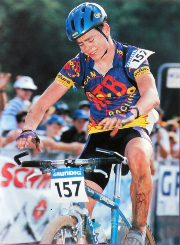 Cadel really started to gain international notoriety in 1994 when he placed fifth in the Cairns UCI World Cup. He was 17 at the time and still a junior but was the first Aussie home, just one spot behind US rider Mike Kloser.