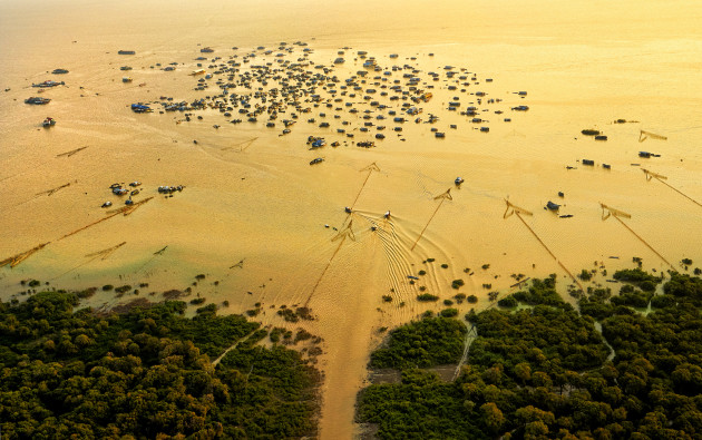 Tonle Sap 2, 2016, from the series, Tonle Sap aerials. &copy; Stuart Chape.
