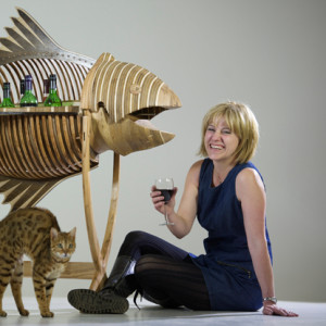 Ali Wilson&rsquo;s drinks cabinet, inspired by a cartoon fish that she saw.