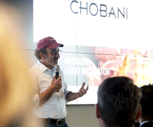 Chobani's CEO Hamdi Ulukaya at the Monash Food Incubator launch.