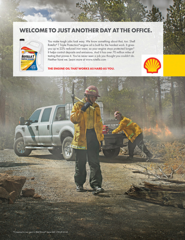 Six days in Arizona saw Chris Clor working hard for Shell Oil&rsquo;s &ldquo;Hard Working&rdquo; ad campaign. Like many jobs, there was an abundance of technical challenges when working toward the final shots. &ldquo;We had ten images to create over a range of geography and weather, with only six shoot days. From snow covered mountains to desert terrain and, of course, the weather had to comply as well,&rdquo; says Clor. The truck driver image proved a big challenge as each part was shot separately: the driver, dash lights, rain spattered windscreen, road, clouds, road sign, mountain, even the window-wiper blades.