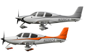 Cirrus' 2014 liveries with Platinum above and Carbon below. (Cirrus Aircraft)