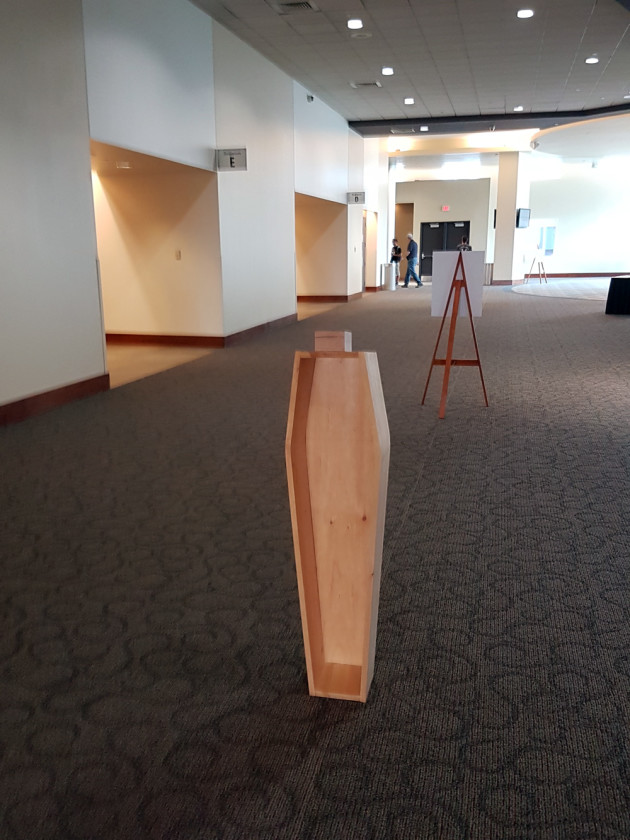 Roy Underhill, television woodworker for some three decades showed why he is justifiably rated as a legend. In one session he demonstrated the art of coffin making!