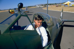 Col Pay in the Spitfire Mk VIII he restored to flying condition. The aircraft is still flying with the Temora Aviation Museum. (Rob Fox)