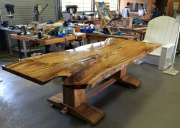 12-Seater Camphor Laurel Trestle Table