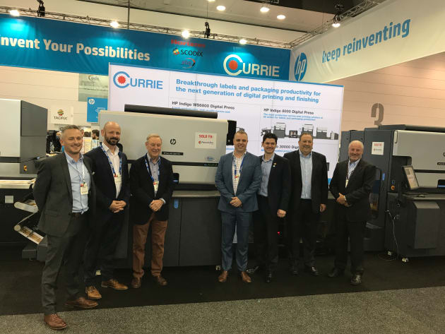 From left: Mark Daws, Currie Group; Marcus Horvat, Peacock Bros; Neil Crump, Peacock Bros; Andrew Crump, Peacock Bros; Michael Boyle, HP; Phillip Renell; Currie Group; David Currie, Currie Group