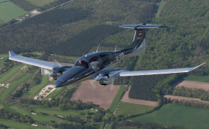 Diamond's DA62 twin seats seven, but is certified in Europe for only five to avoid airways charges. (Diamond Aircraft)
