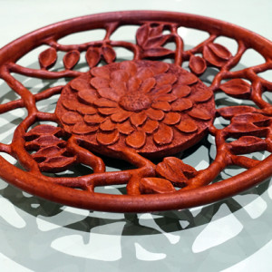 Red cedar platter, John Unwin.