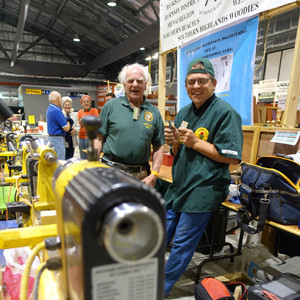 Michael Twemlow (left) and Cameron Cook, Sydney Woodturners Guild.